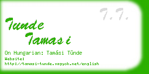 tunde tamasi business card