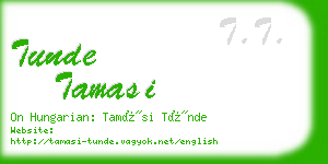 tunde tamasi business card